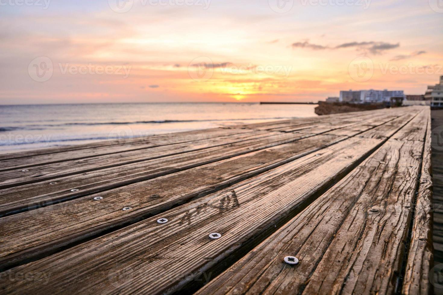 Sunset over the sea photo