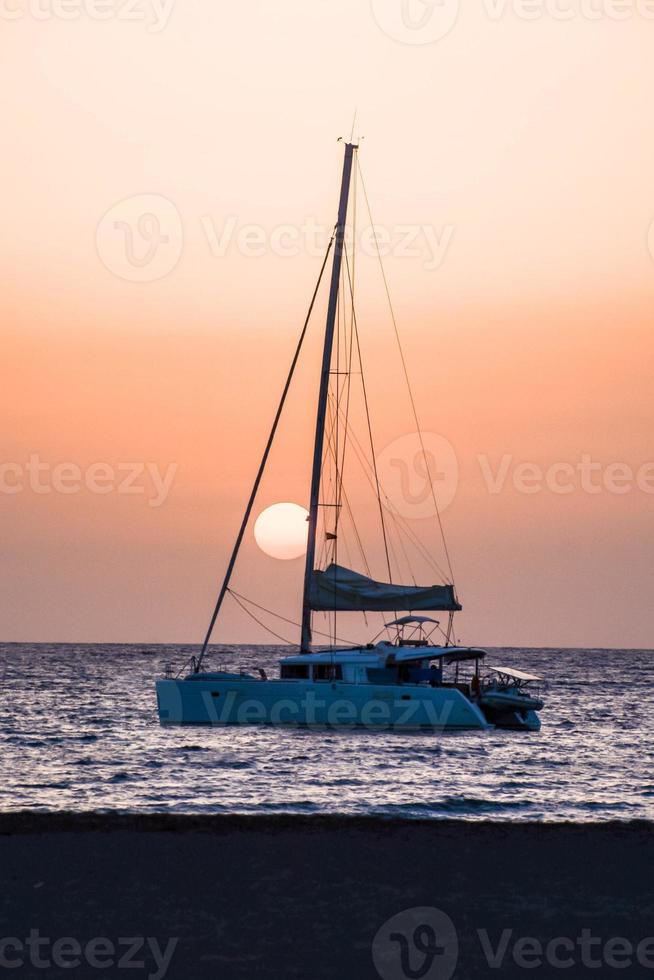 Sunset over the sea photo