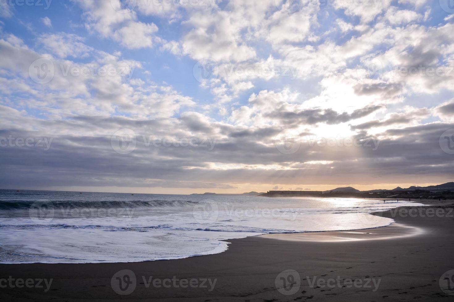 Sunset over the sea photo