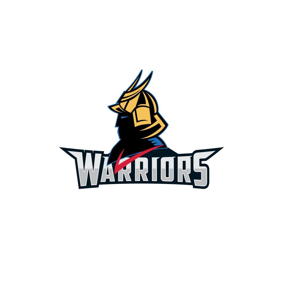 el guerrero mascota logo vector, dibujos animados guerrero logo ilustración vector