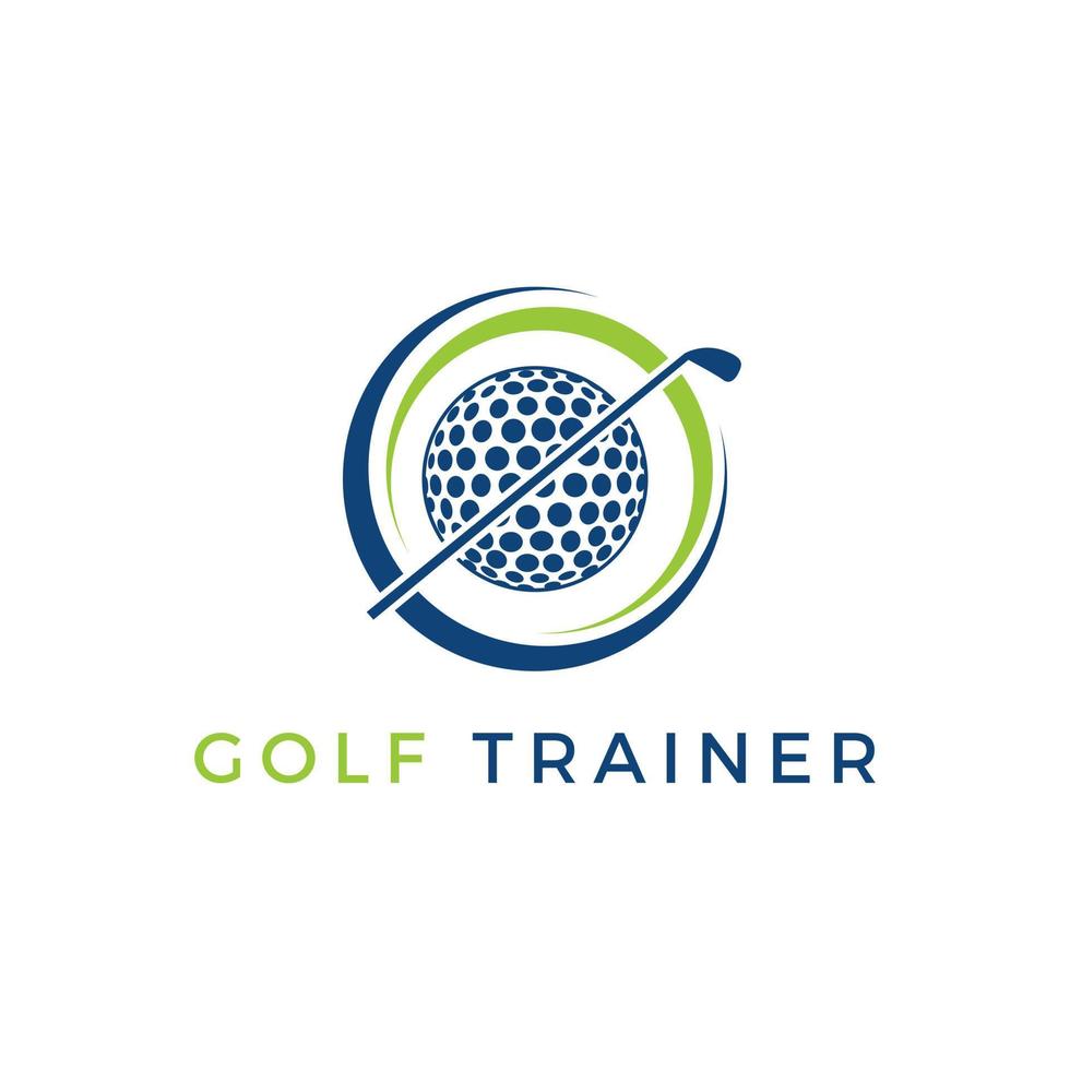 golf entrenador logo inspiraciones, golf logo vector