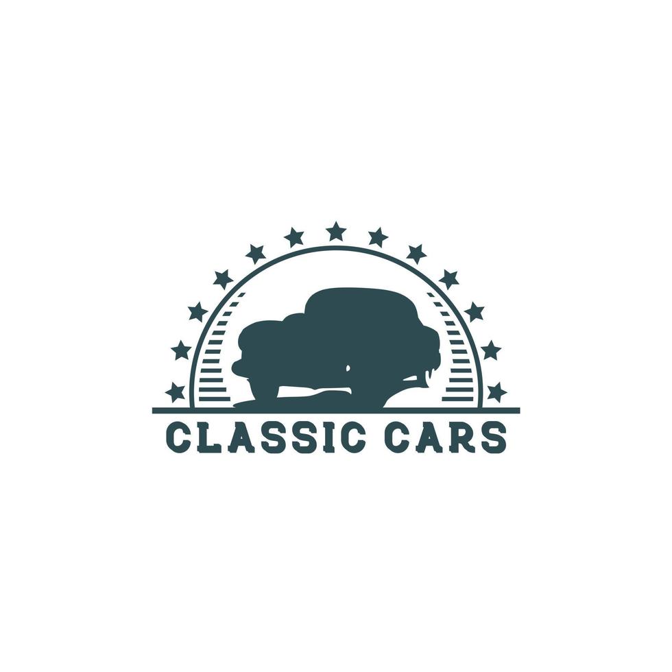 Classic Car restoration logo design, car restoration logo image vector
