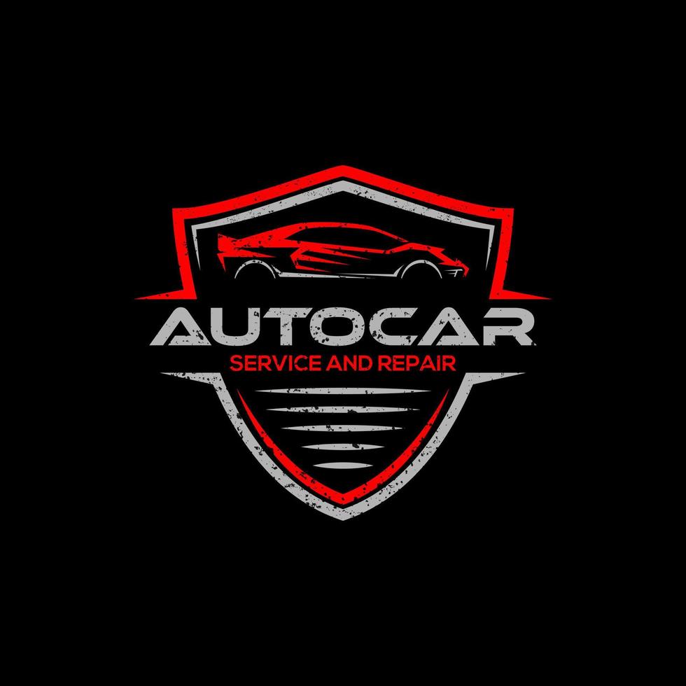 auto modification car logo badge design vector with rustic style