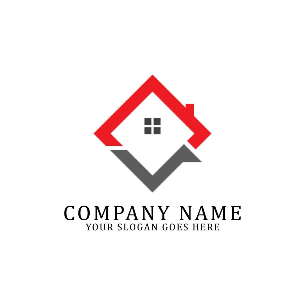 Creative real estate logo design Vector, square logo inspiration vector