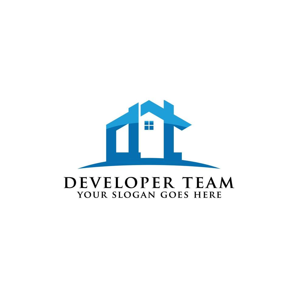 Developer team logo designs, DT initial name logo template vector