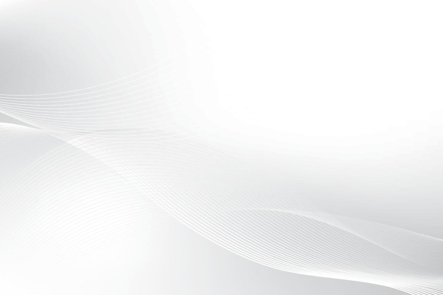 Abstract  white and gray color, modern design stripes background with wave element. Vector illustration.