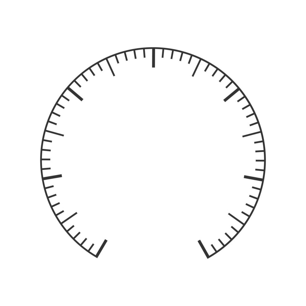 Pressure meter, manometer, barometer, speedometer, tonometer, thermometer scale. Navigator or indicator tool interface template. Measuring dashboard with round chart vector