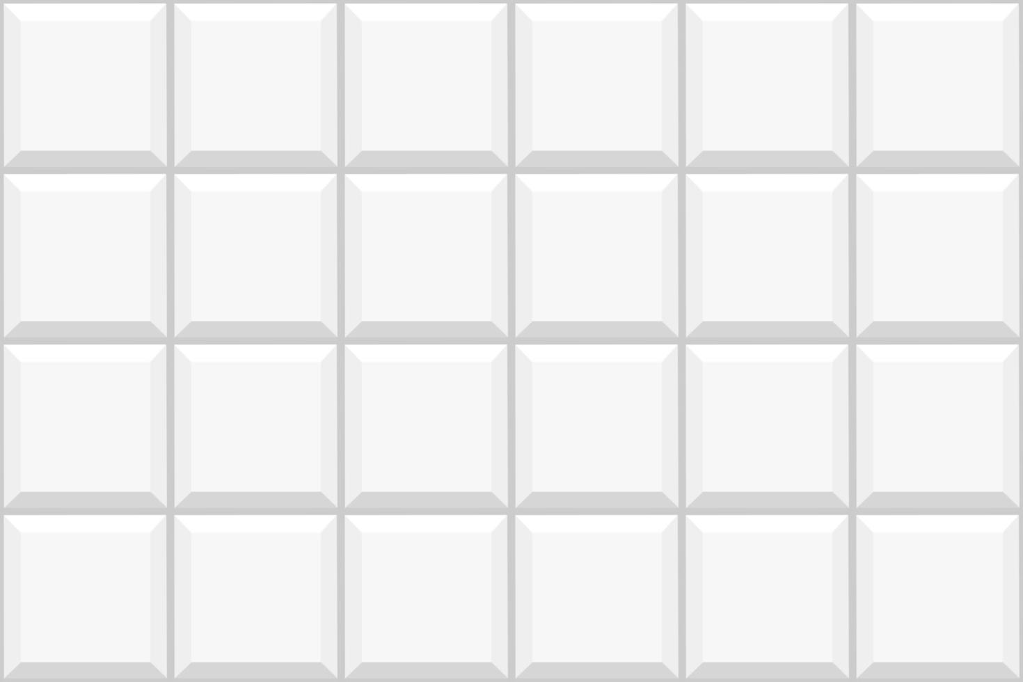 White square tile seamless pattern. Ceramic or stone brick wall background. Kitchen backsplash or bathroom floor decoration. Interior or exterior texture vector