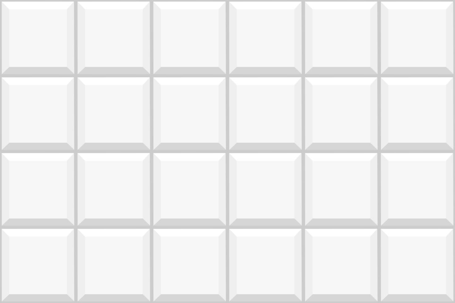 White square tile seamless pattern. Ceramic or stone brick wall background. Kitchen backsplash or bathroom floor decoration. Interior or exterior texture vector