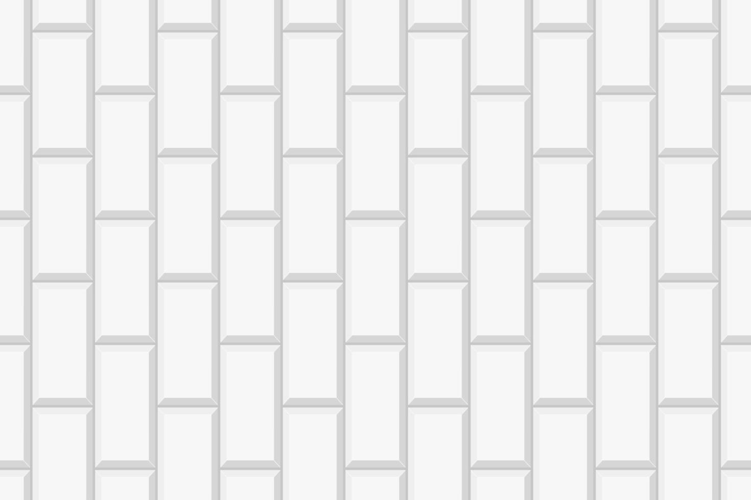 White rectangle tile vertical layout. Ceramic or brick wall seamless pattern. Kitchen backsplash, bathroom or toilet floor background vector