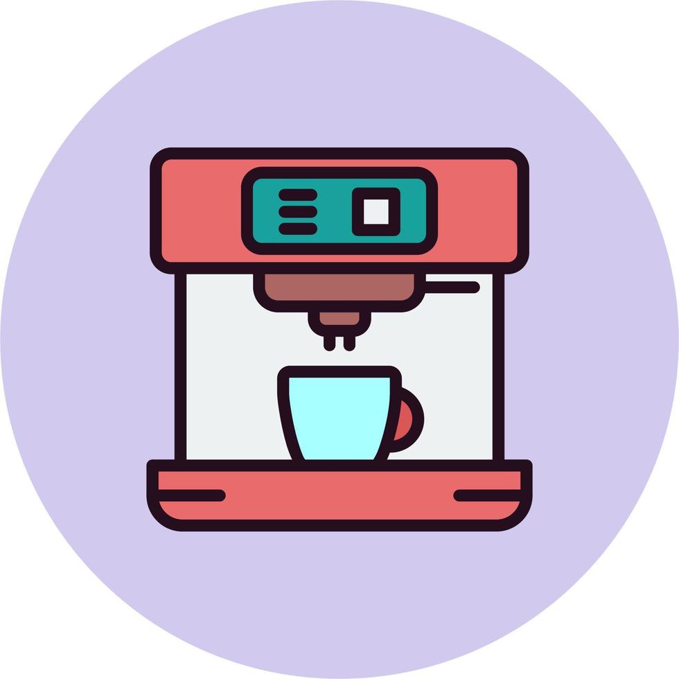 icono de vector de máquina de café