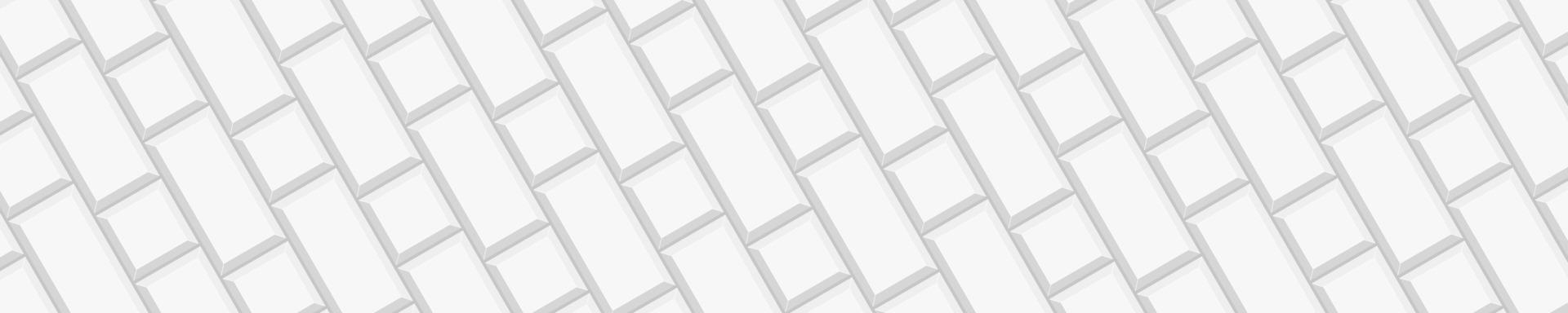 White squares and rectangles tile diagonal arrangement. Ceramic or stone brick background. Kitchen backsplash or bathroom wall or floor seamless pattern vector