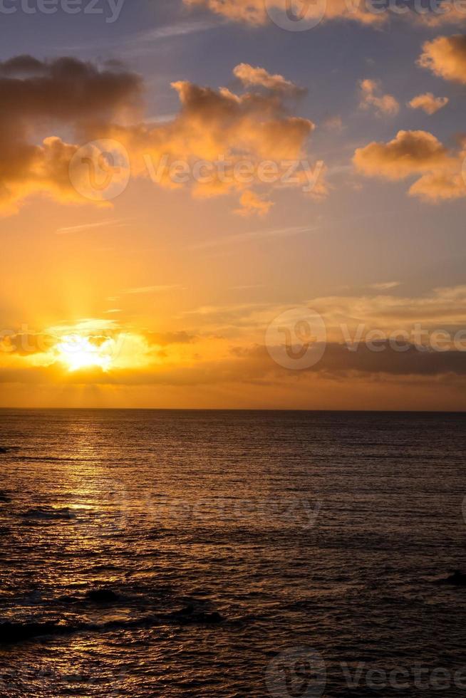 Sunset over the sea photo