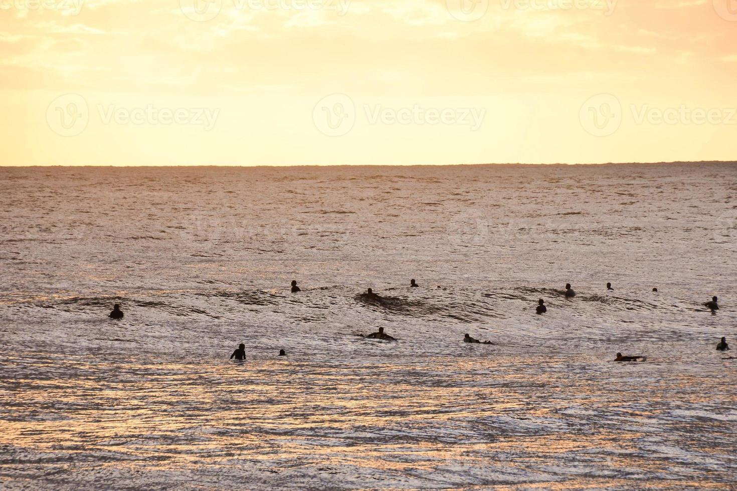 Sunset over the sea photo