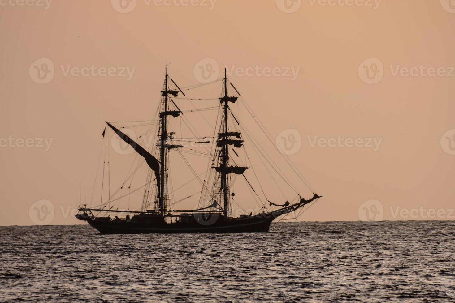 Sailing ship on the sea photo