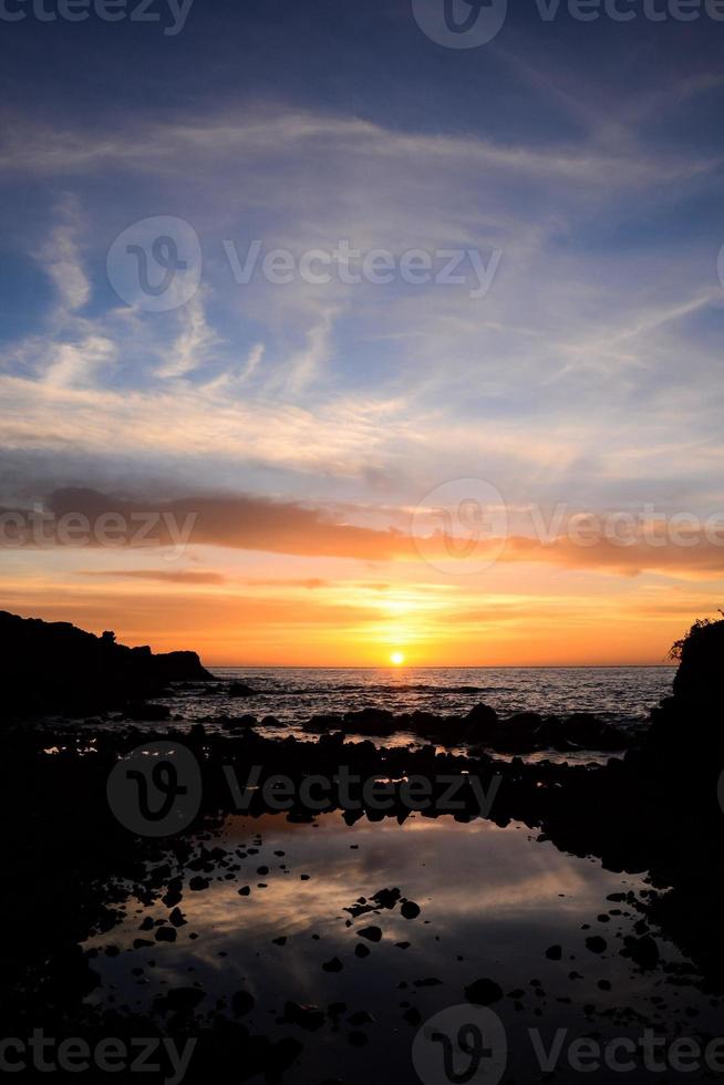 Sunset over the sea photo