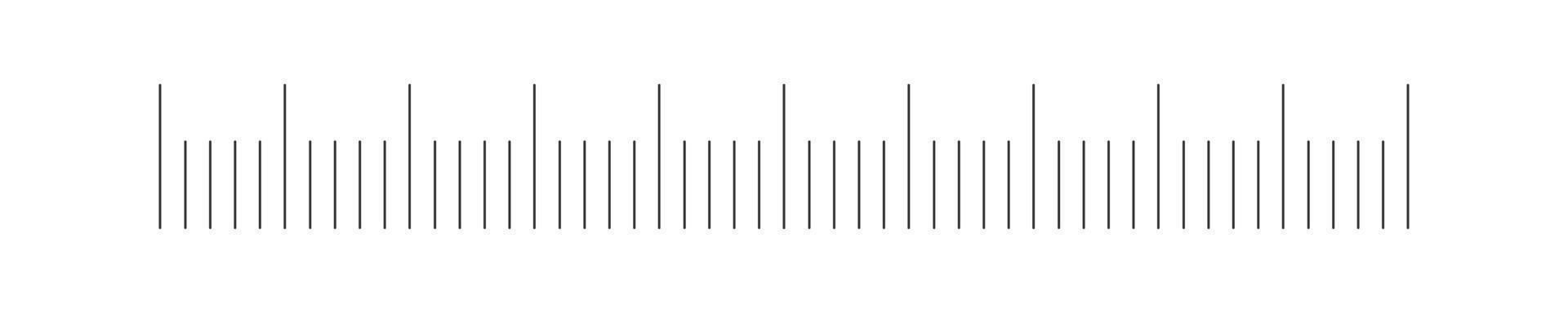 Horizontal thermometer scale. Simple template for meteorological or medical measuring tool vector
