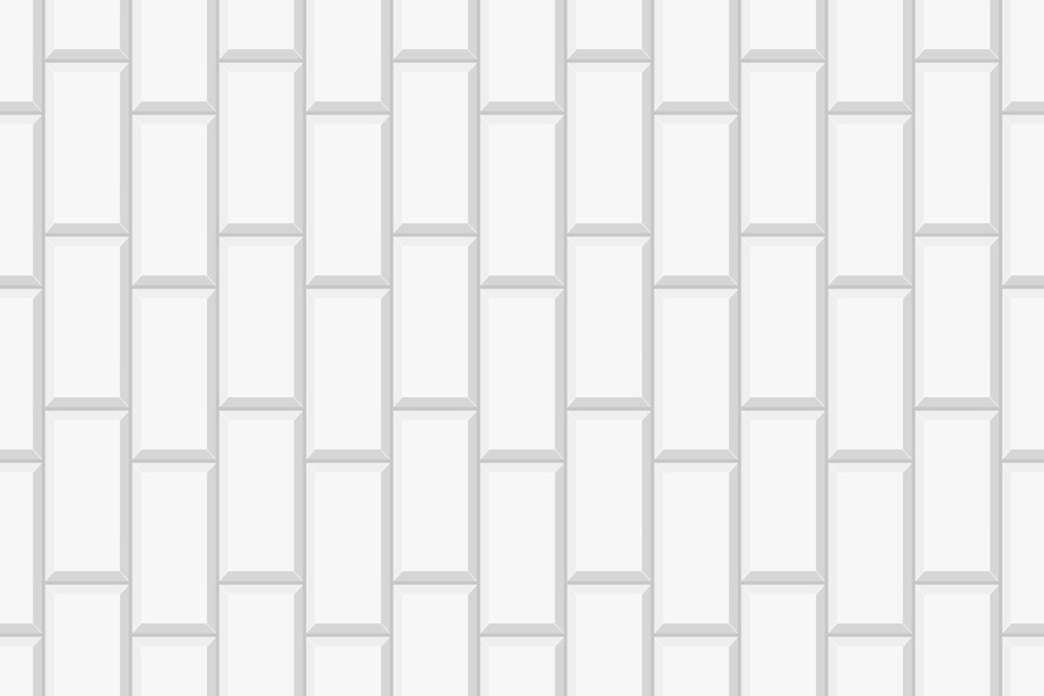 Vertical white rectangle tile layout. Ceramic or brick wall seamless