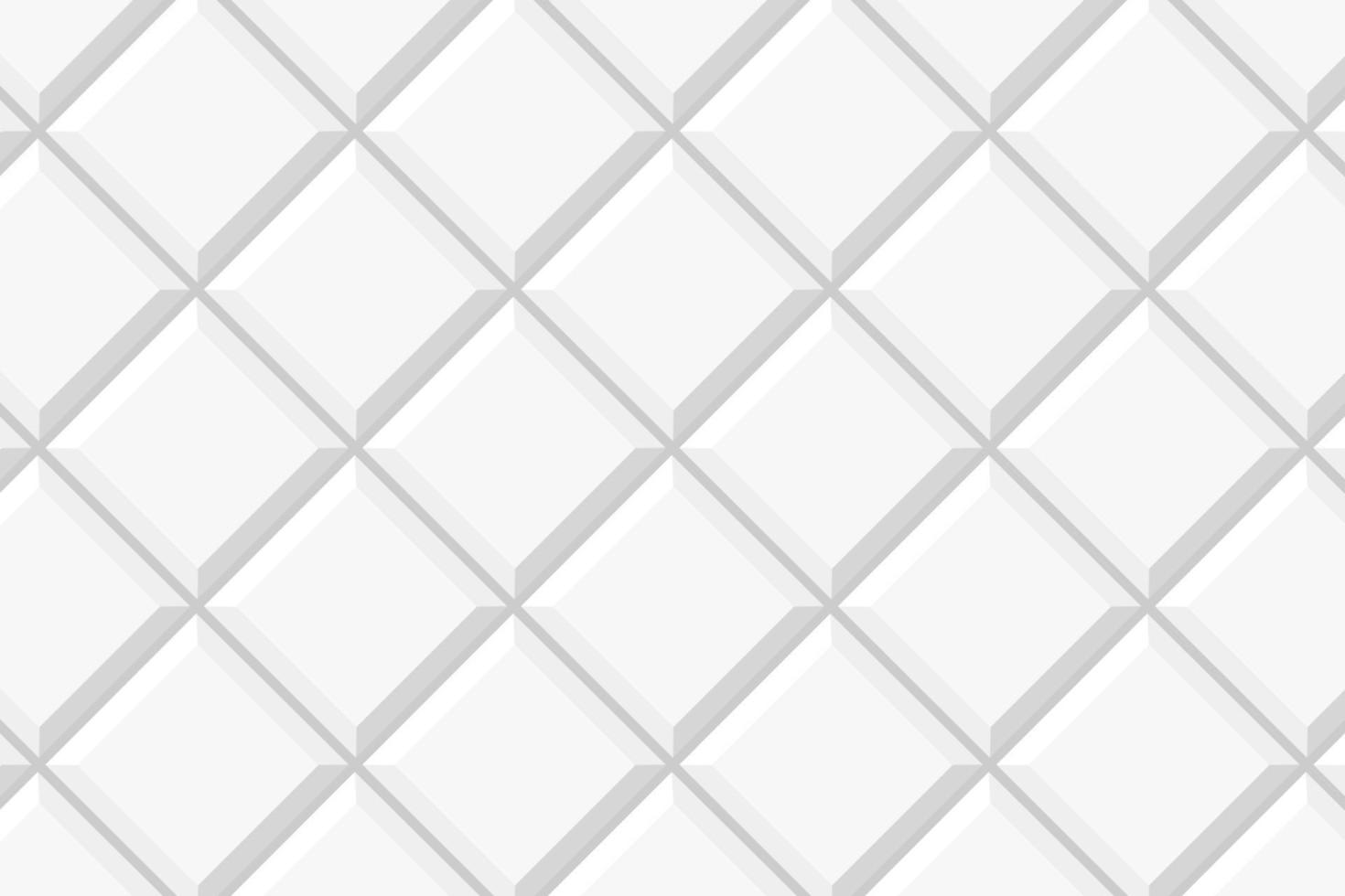 White square tile diagonal seamless pattern. Bathroom or toilet ceramic wall texture. Kitchen backsplash surface. Interior or exterior mosaic layout vector