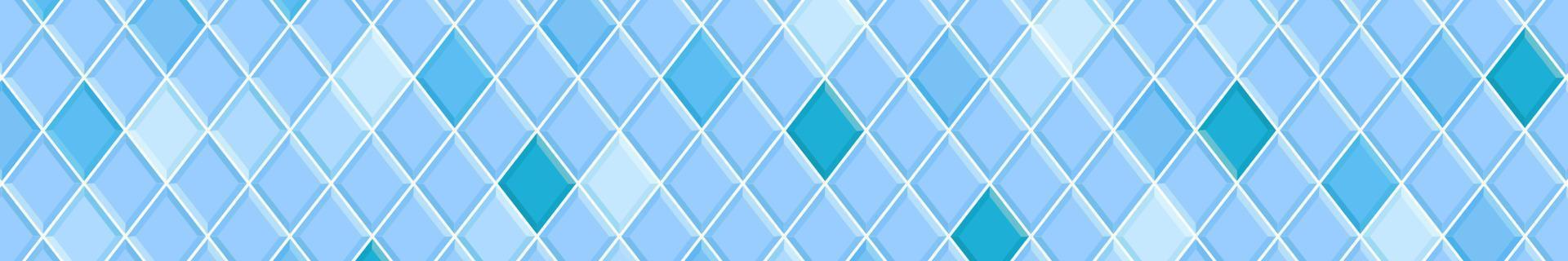 Blue rhombus tile seamless pattern. Bathroom or toilet ceramic wall or floor mosaic background. Kitchen backsplash texture vector