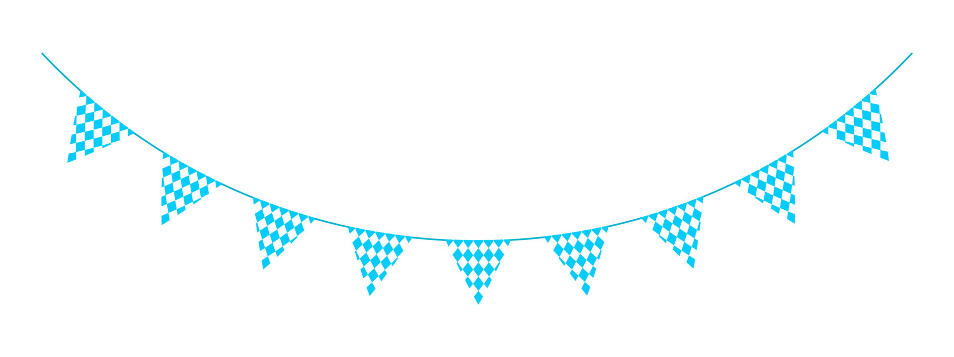 Oktoberfest garland in traditional Bavarian colors. Party bunting for