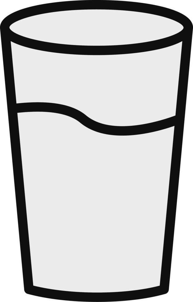 icono de vector de vaso de agua