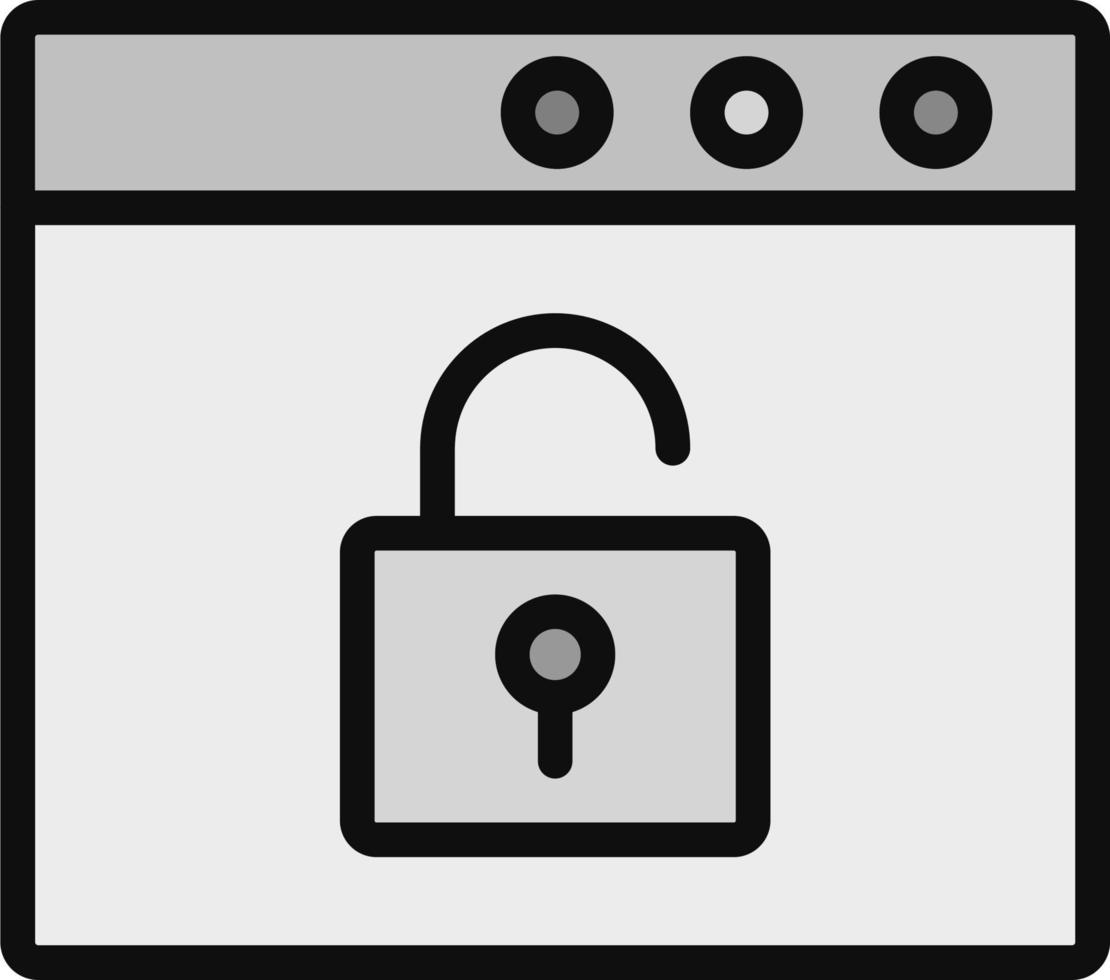 Browser Unlock Vector Icon