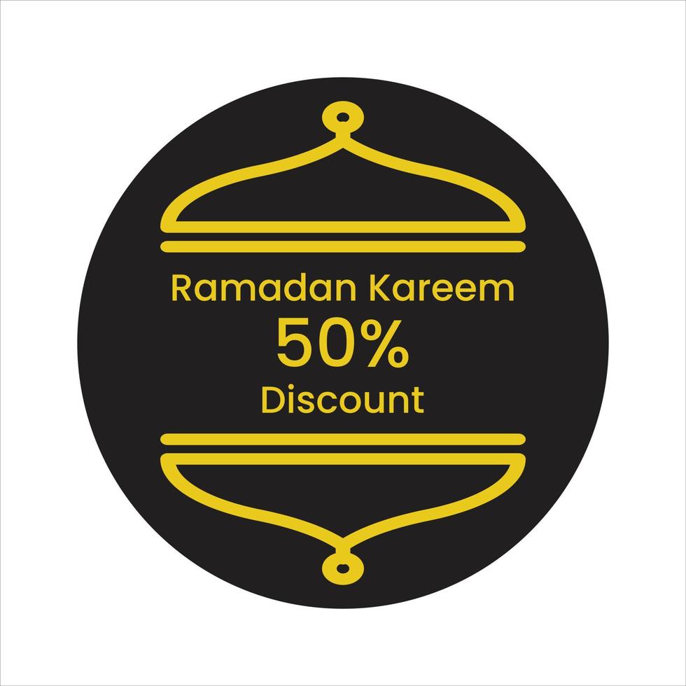 Ramadan Kareem Special Offer, Sale, Discount Badge, Label, Sticker, Button Vector Illustration Design