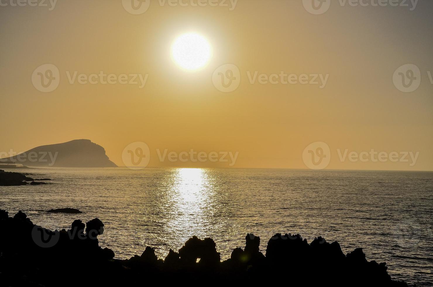 Sunset over the sea photo