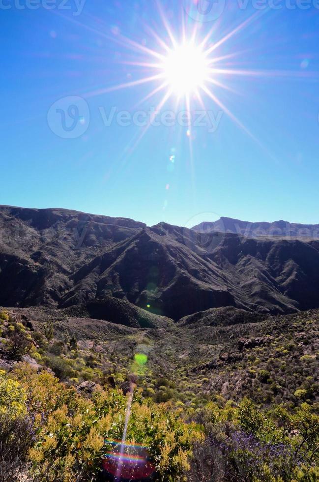 Scenic mountain landscape photo