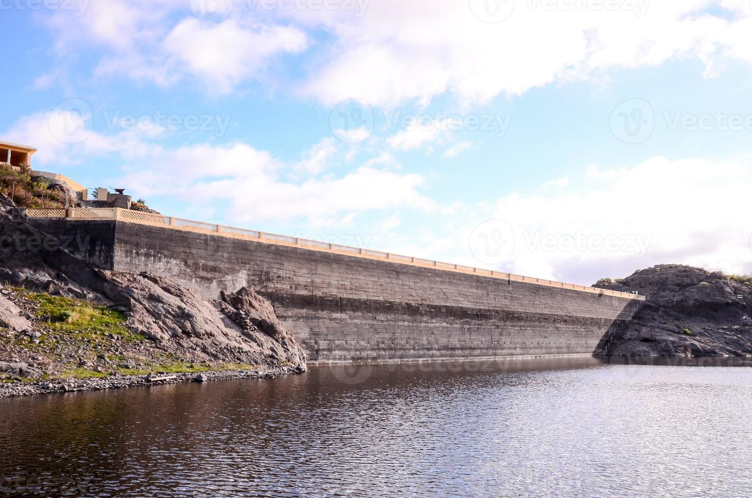 Dam on the river photo