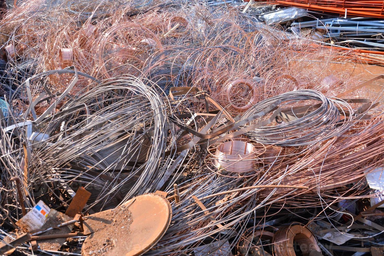 Pile of metal scrap photo