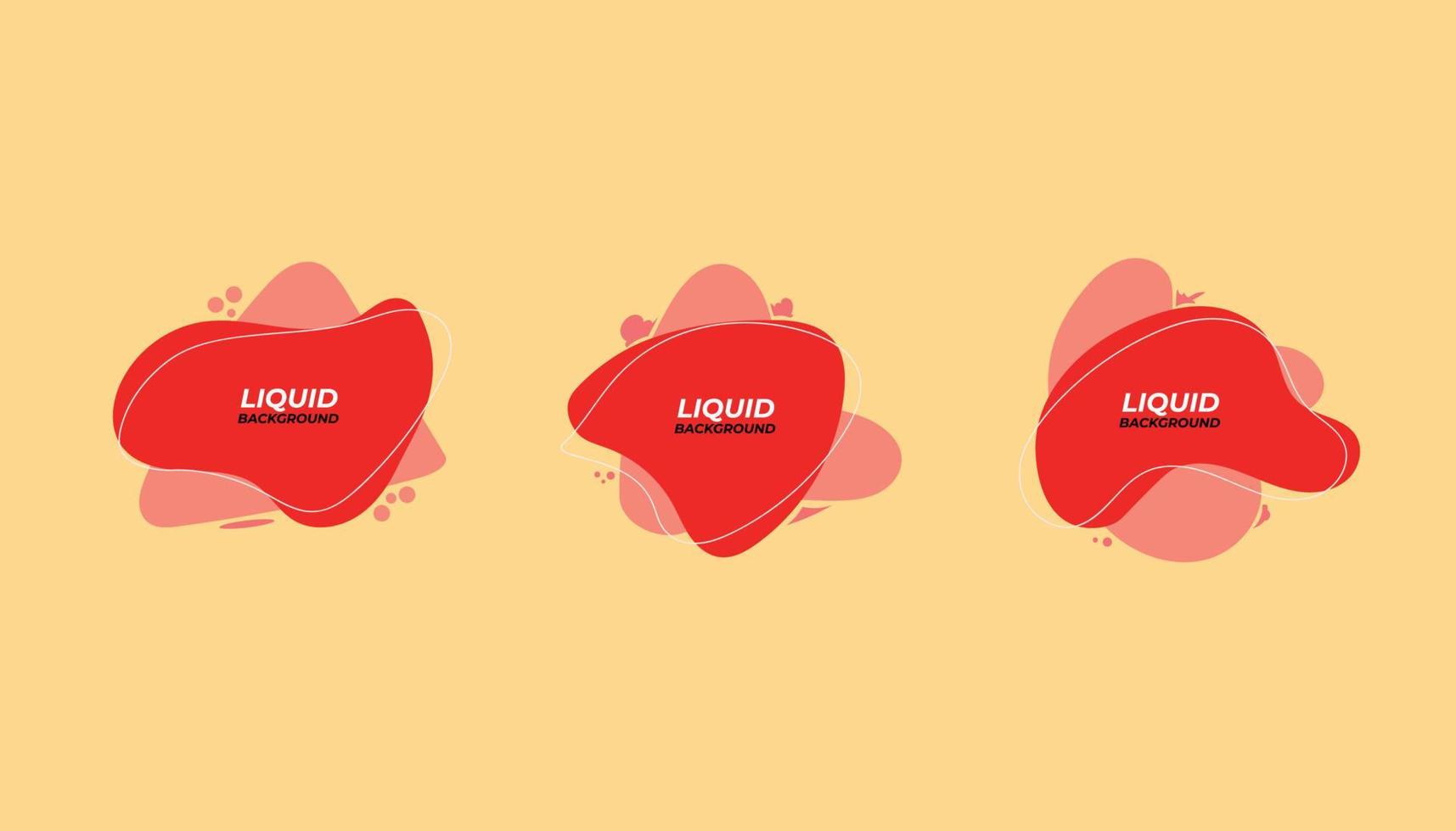 Liquid background templates for social media vector