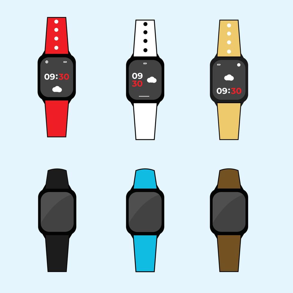 Smart watch vector template