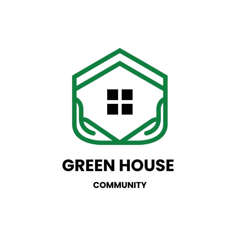 logotipo de casa ecológica de vector libre