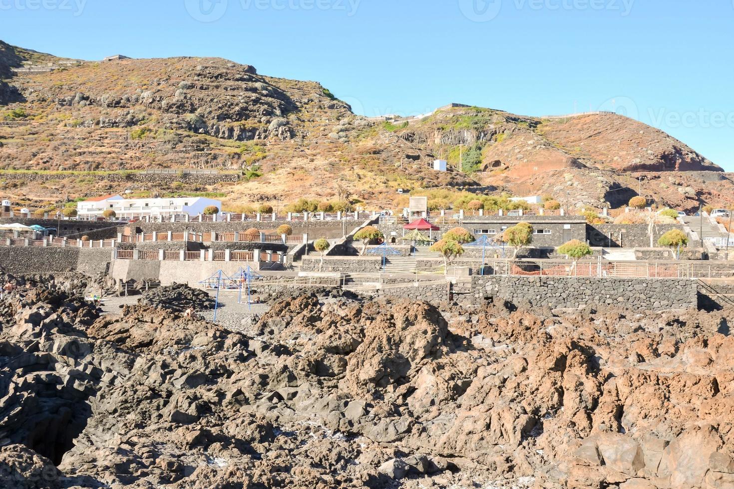 Buildings on the coast photo