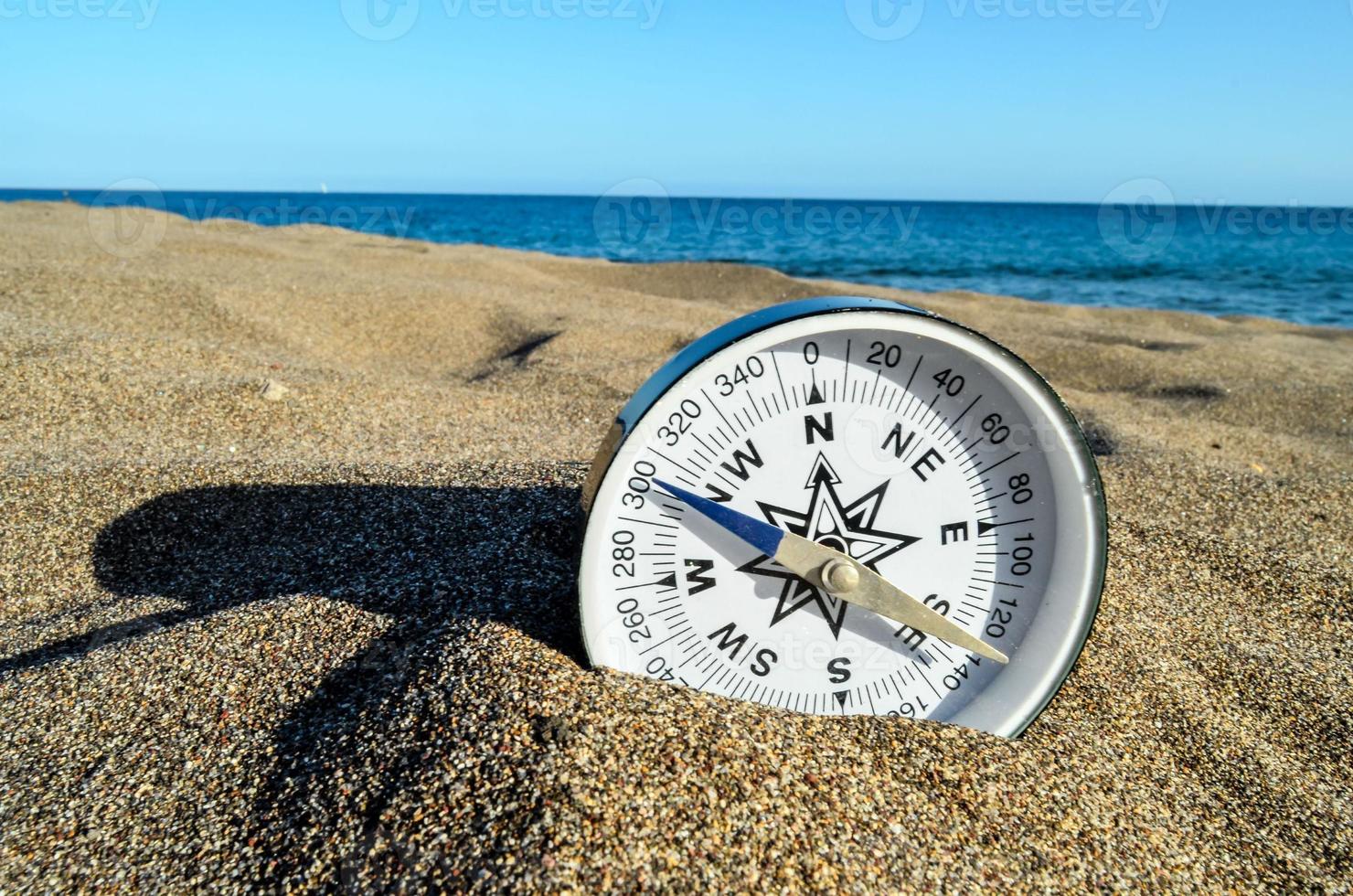 Compass in the sand photo