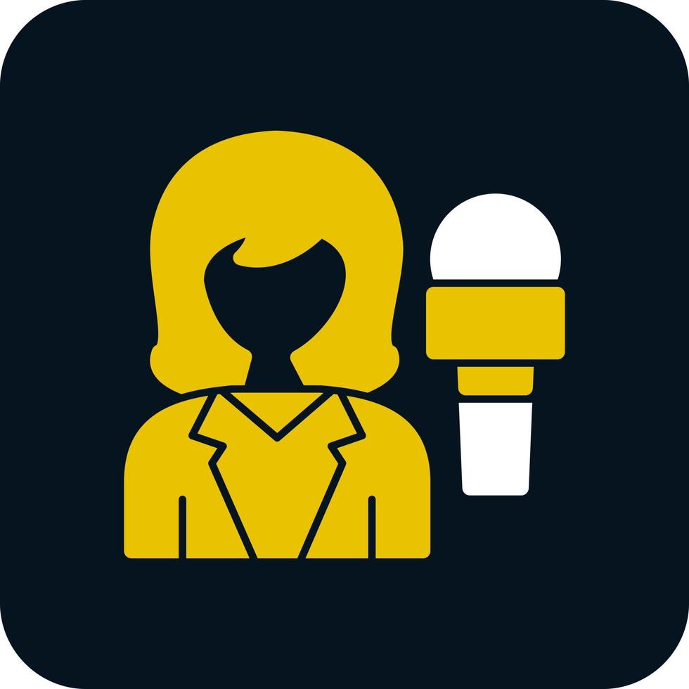 Reporter Vector Icon Design