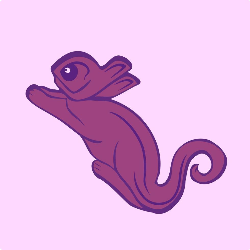 Weird purple animal character face vector