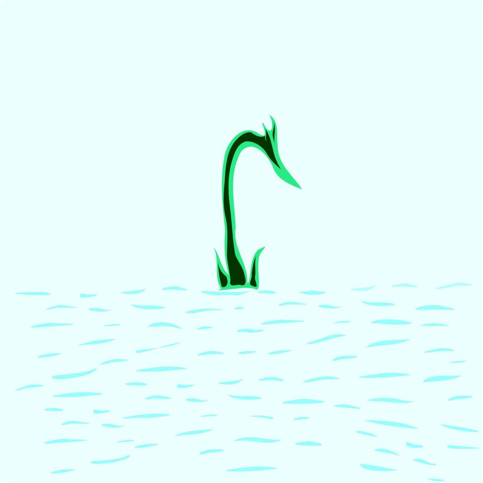Green monster plant from the sea vector