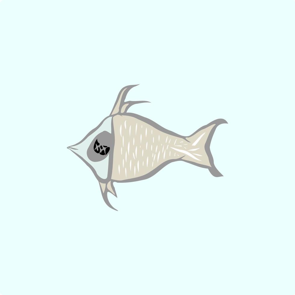 Fish with black bruise eye vector