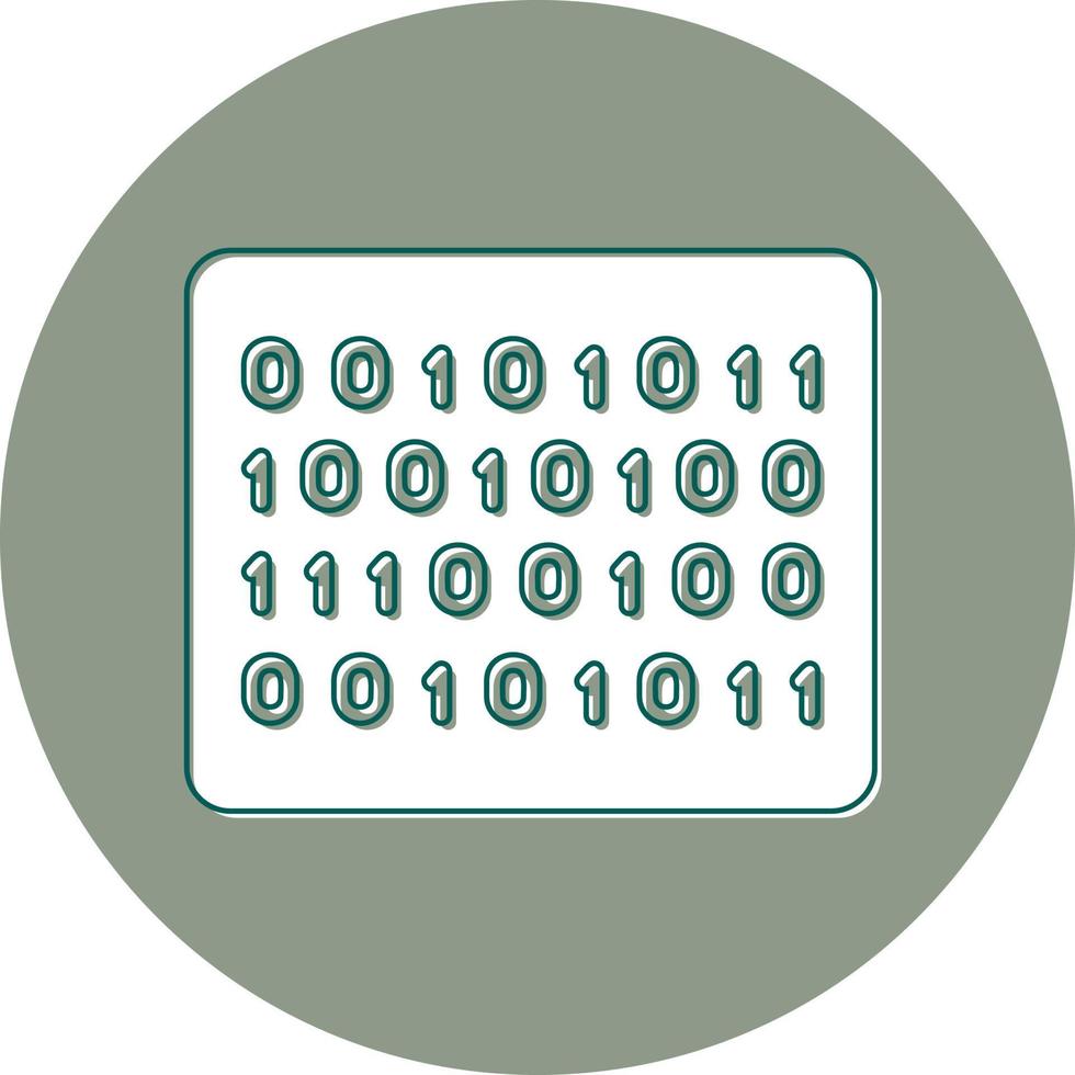 Binary Code Vector Icon