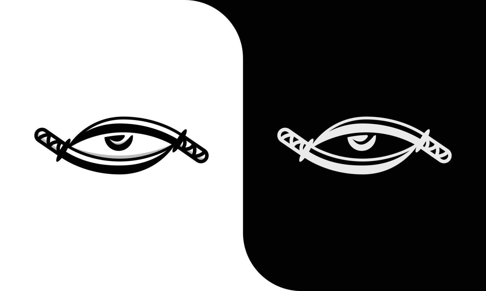 ojo pirata espada logo vector