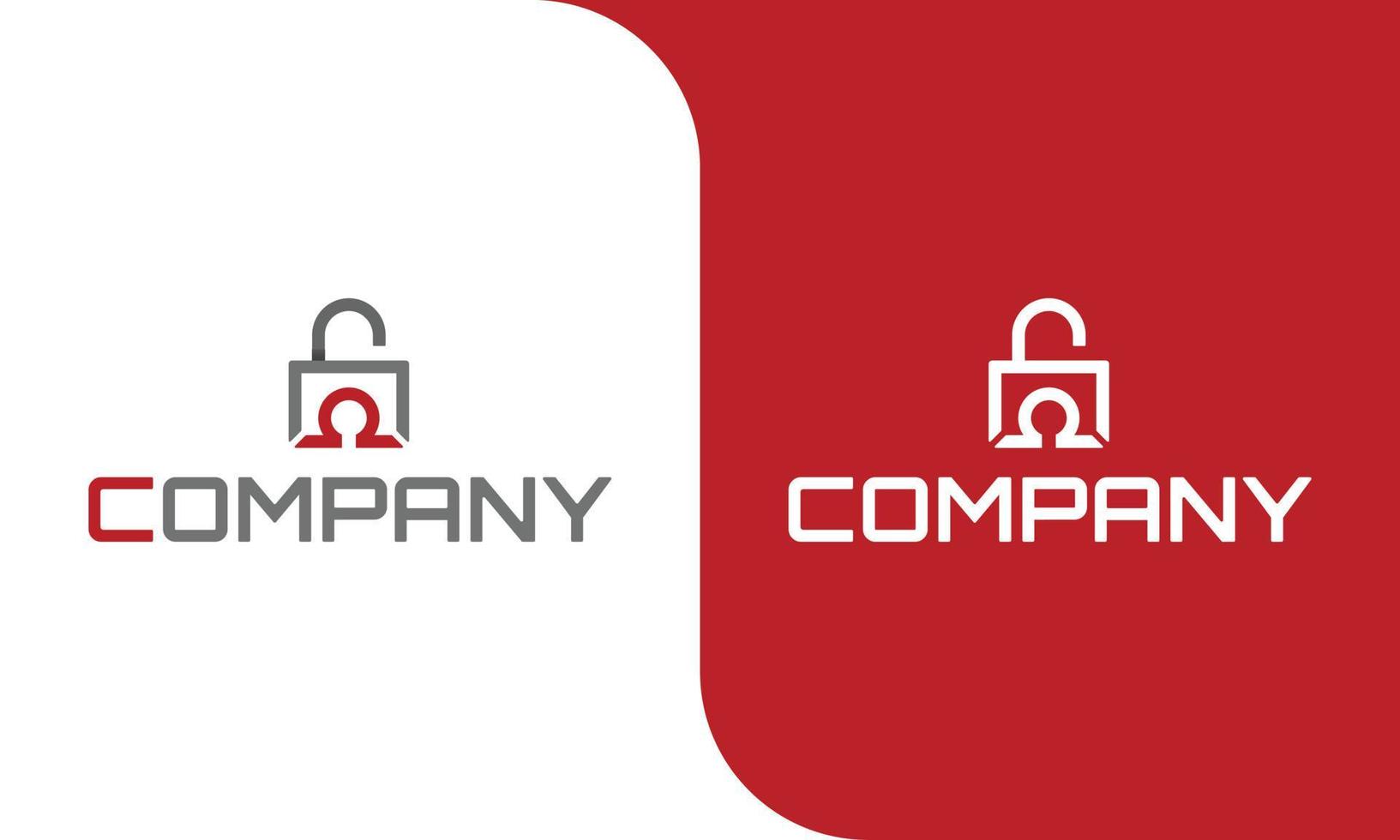 Omega Padlock Logo vector