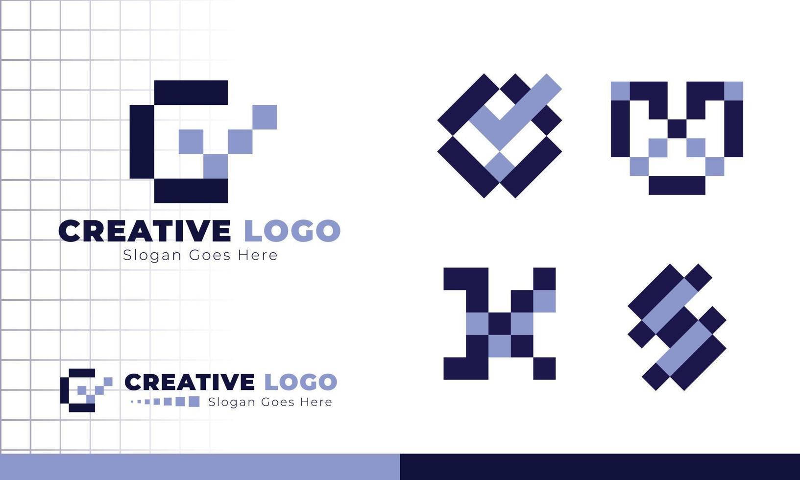 Creative logo set vector