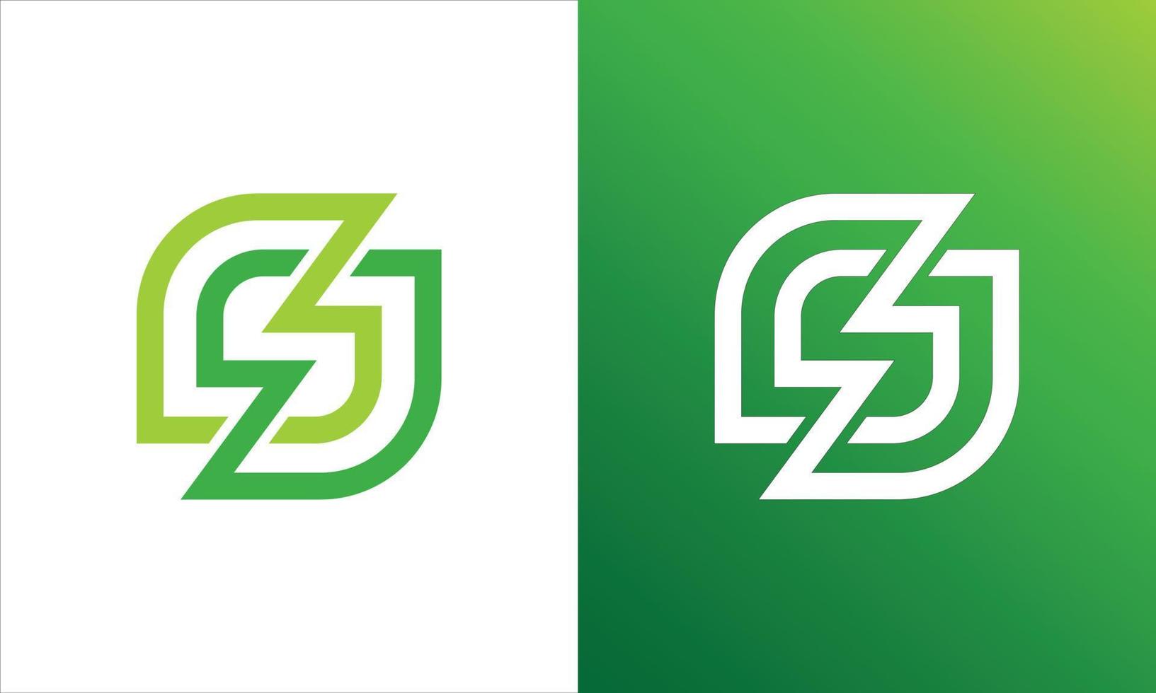 Letter S Leaf Style Logo vector