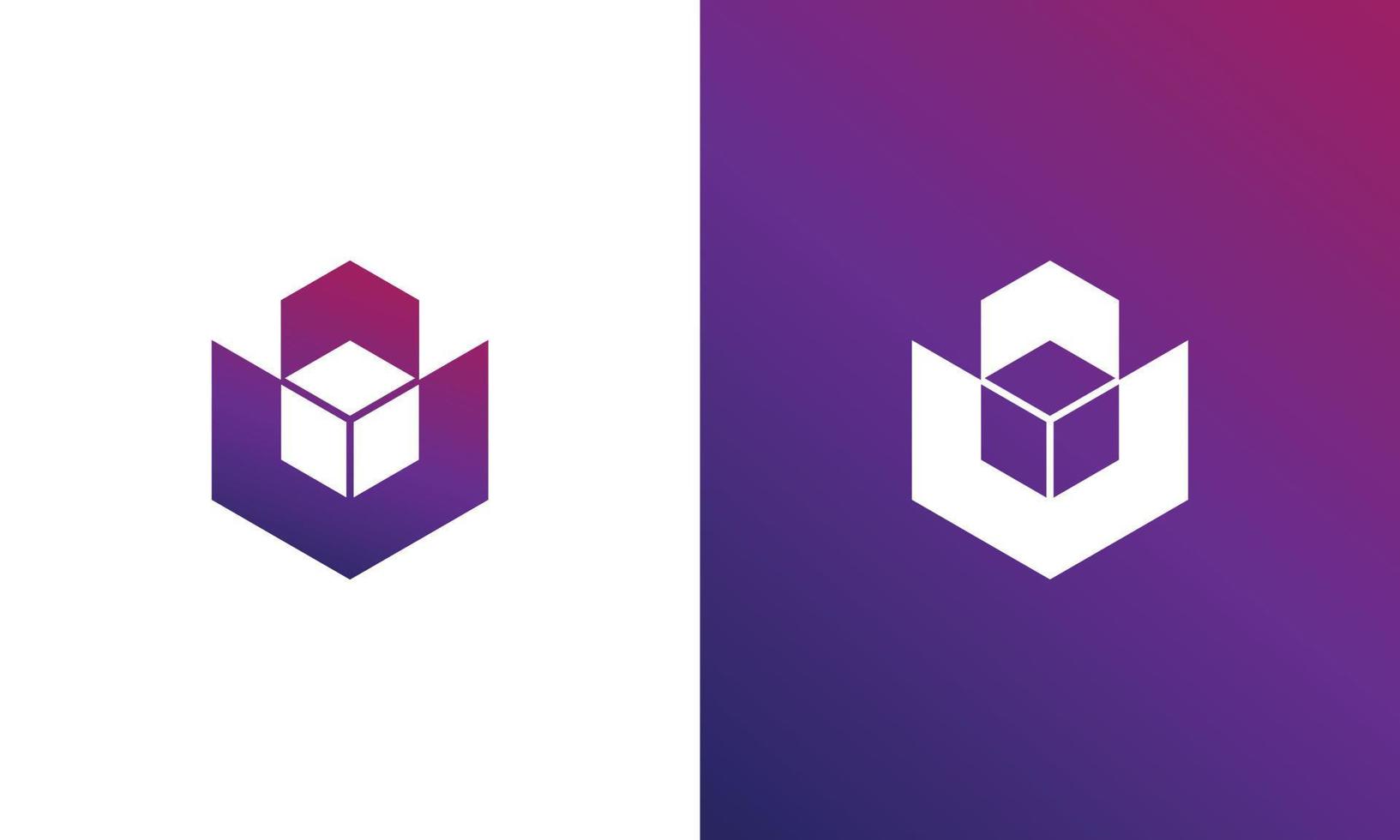 Geometric U Logo vector
