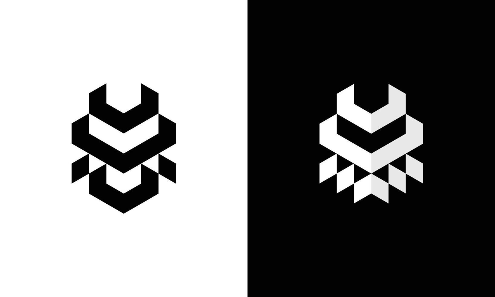 samurai logo poligonal vector