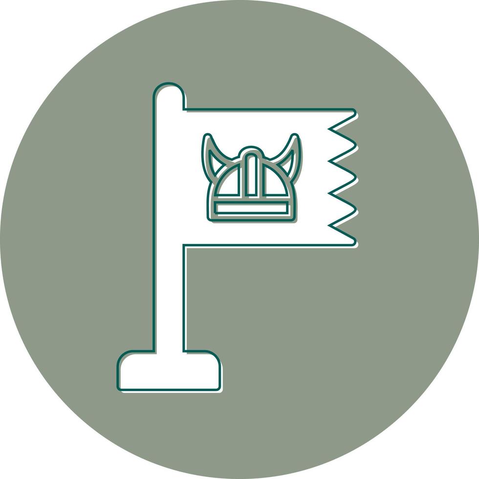 Viking Flag Vector Icon