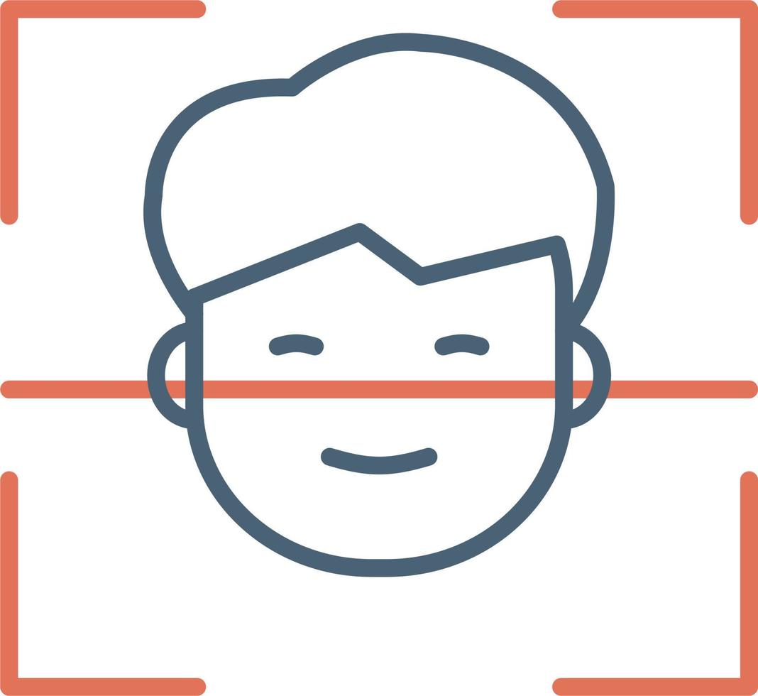 Facial Recognition Vector Icon